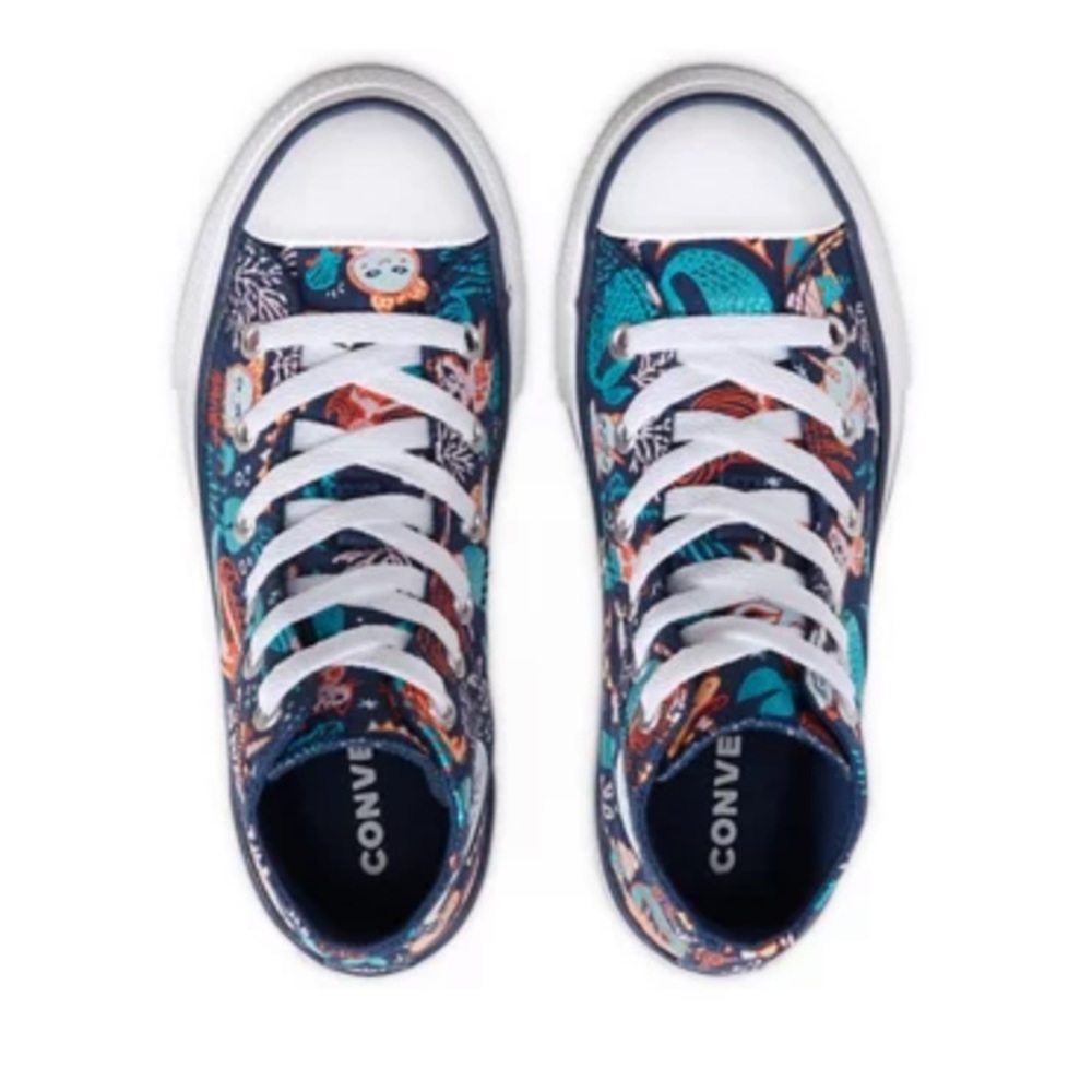 Converse All Star High-Top Mermaid Sneakers Sz 13 - Picture 5 of 12